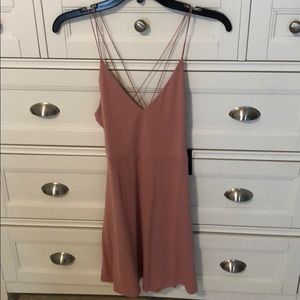Staple Back pink skater dress